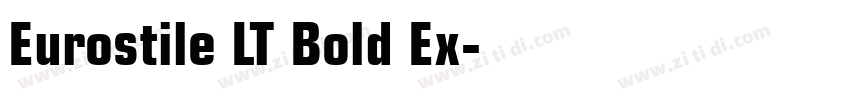 Eurostile LT Bold Ex字体转换